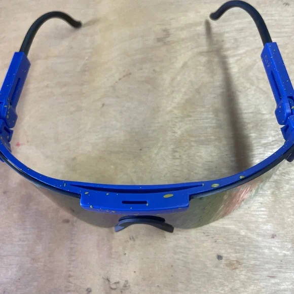 Viper Pit Shield Sport Visor Sunglasses with Blue Green Mirrored Lens - Picture 2 of 5